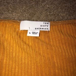 TJ Max gold tie shirt